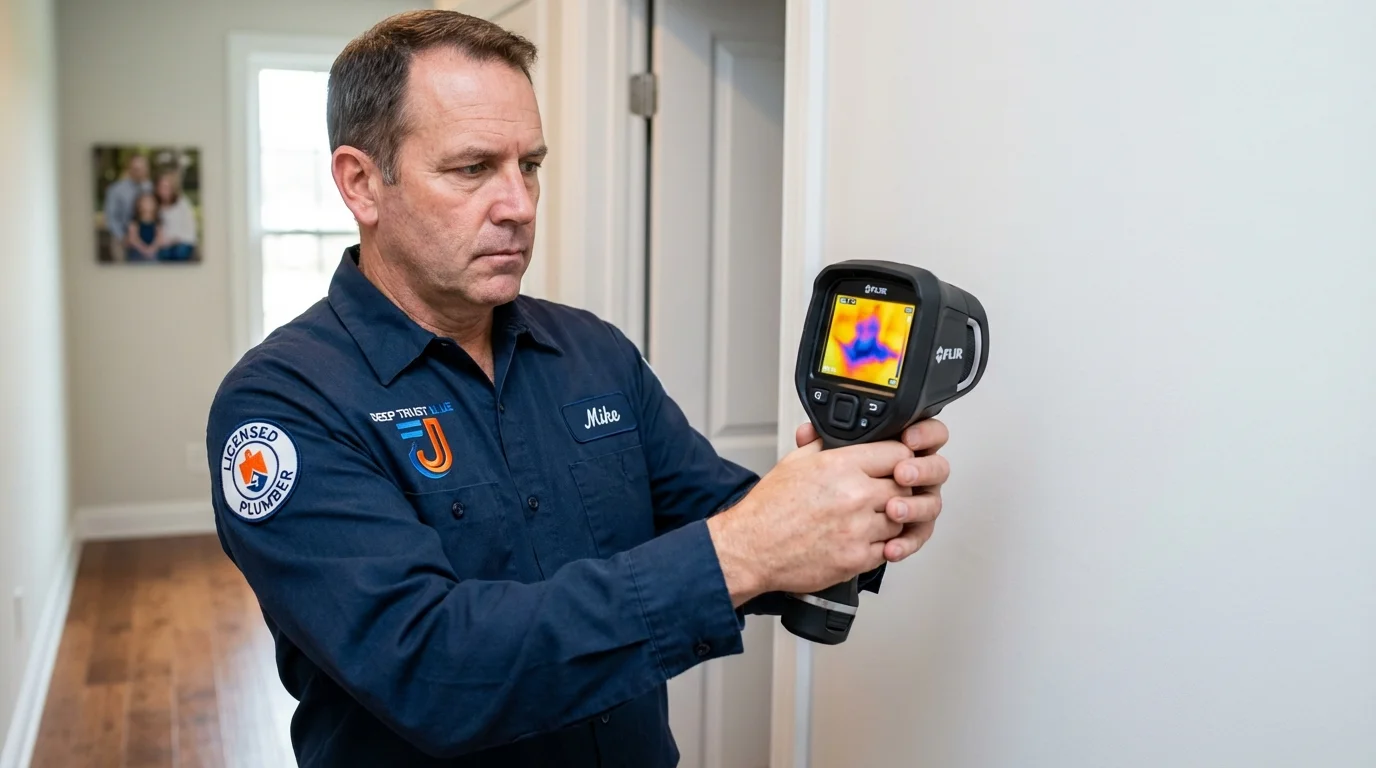 Thermal imaging leak detection by Johns Plumbing LLC in Gilmanton